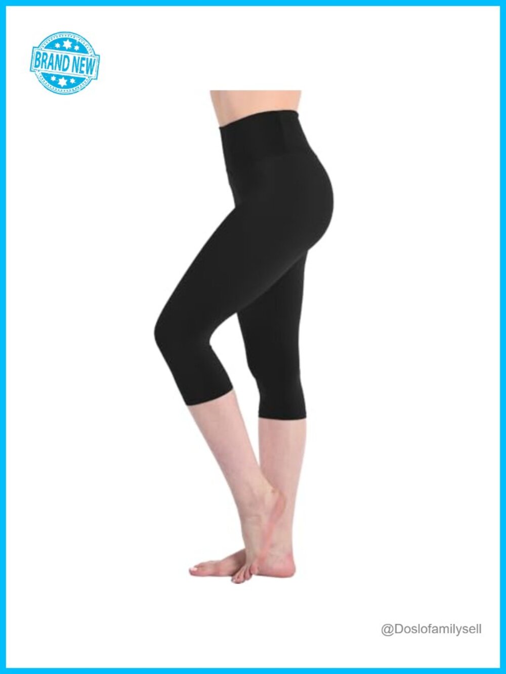 High Waisted Buttery Soft 4 Way Stretch Tummy Control Capri Leggings